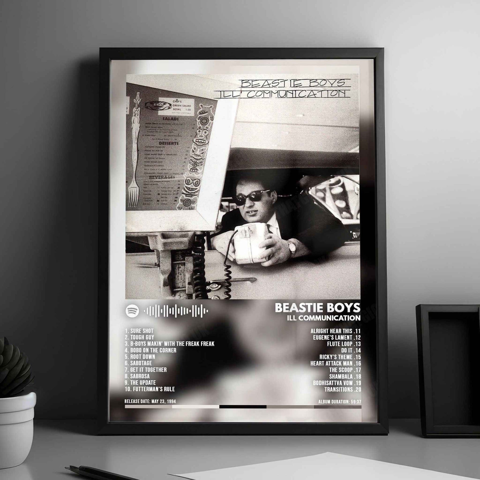 Beastie Boys "Ill Communication" Album Cover Poster - with Complete Tracklist