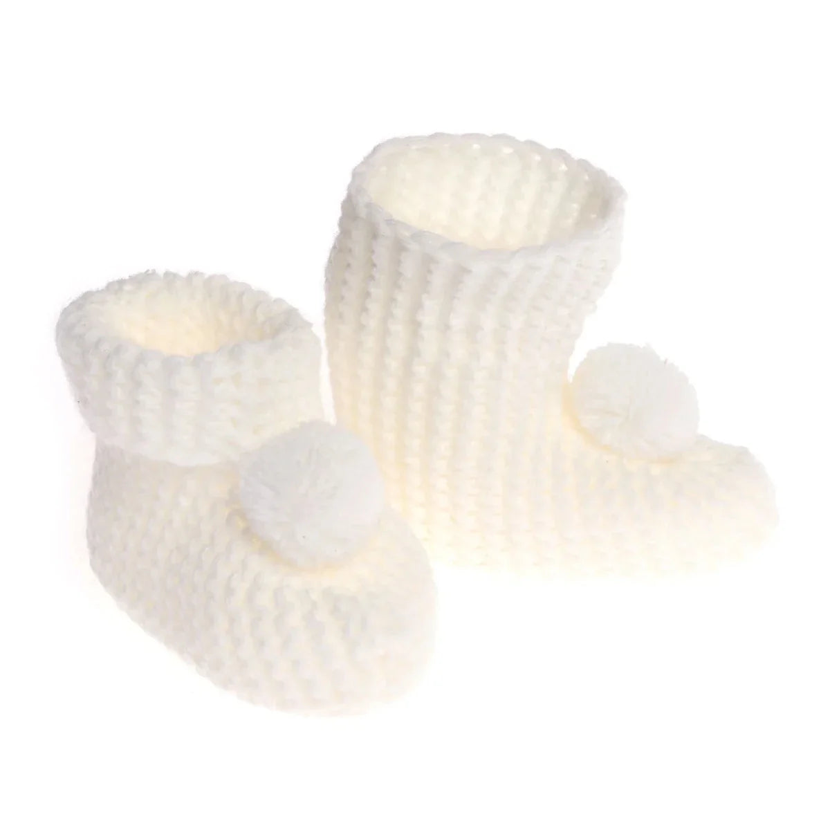 HelloBaby Pom Pom Baby Booties (One Size)