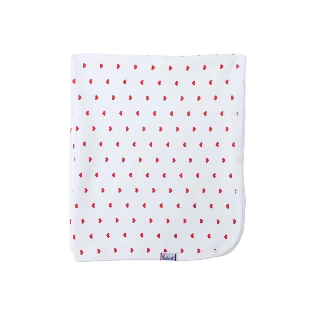Bebecix Heart Print Jersey Baby Blanket (80 x 90 cm)
