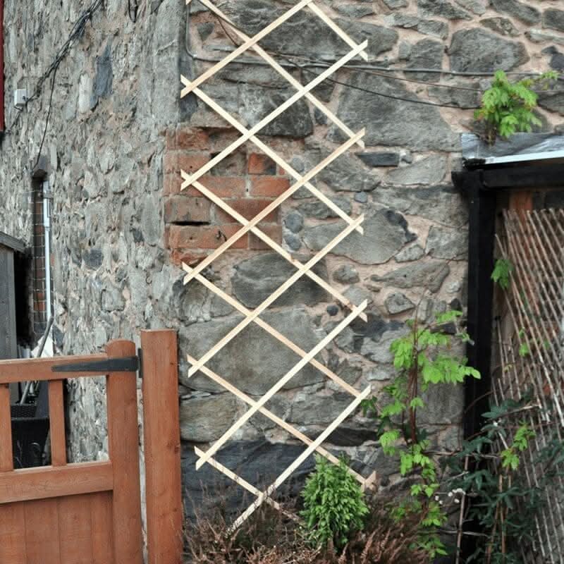 6ft x 2ft Expanding Wooden Garden Trellis Lattice Fence Panel