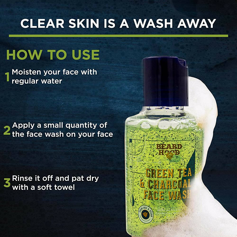 Beardhood Green Tea & Charcoal Face Wash