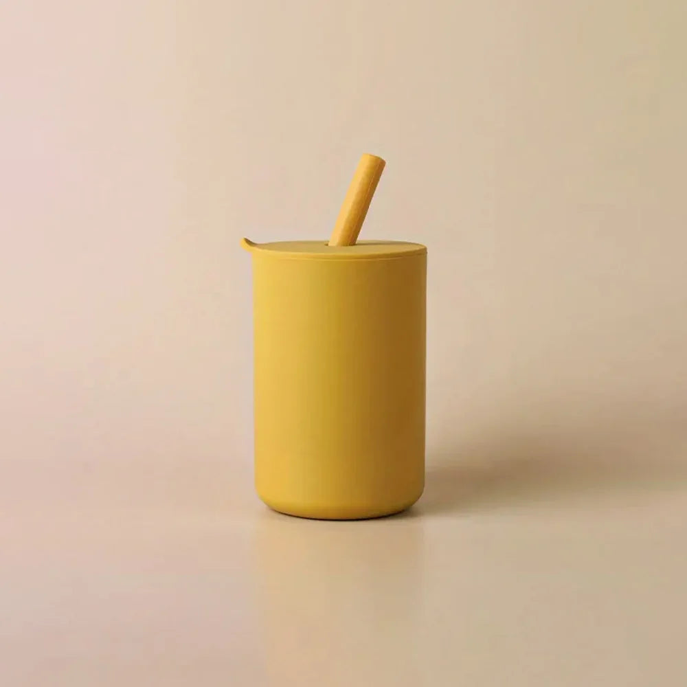 Silicone Baby Straw Cup - BPA-Free Anti-Hot Toddler Sippy Cup