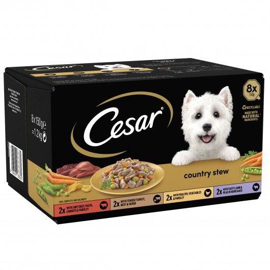 Cesar Country Stew Adult Wet Dog Food Trays Special Selection 8 x 150g - Case of 3