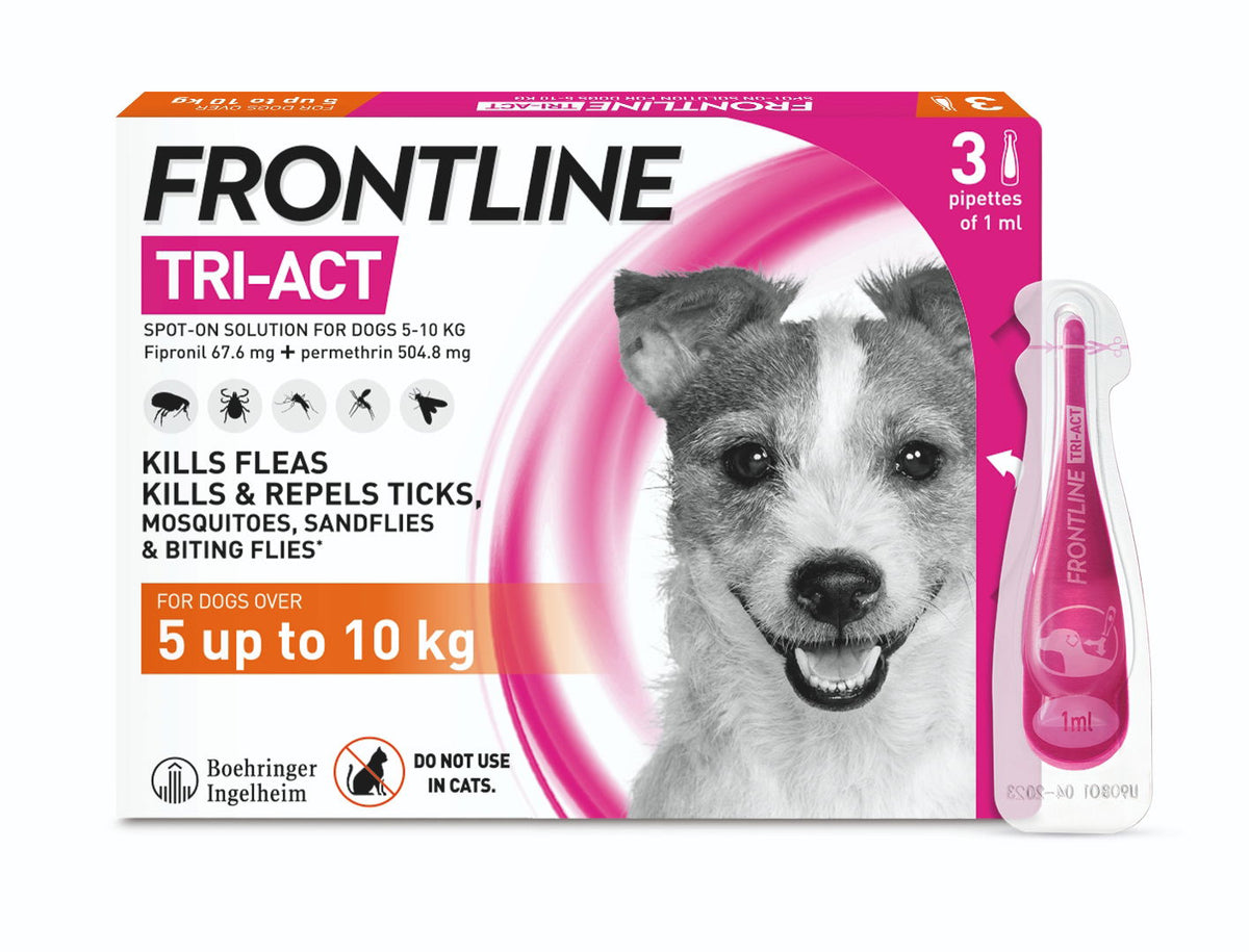 Frontline Tri-act Small Dog 5-10kg 3 Pipettes