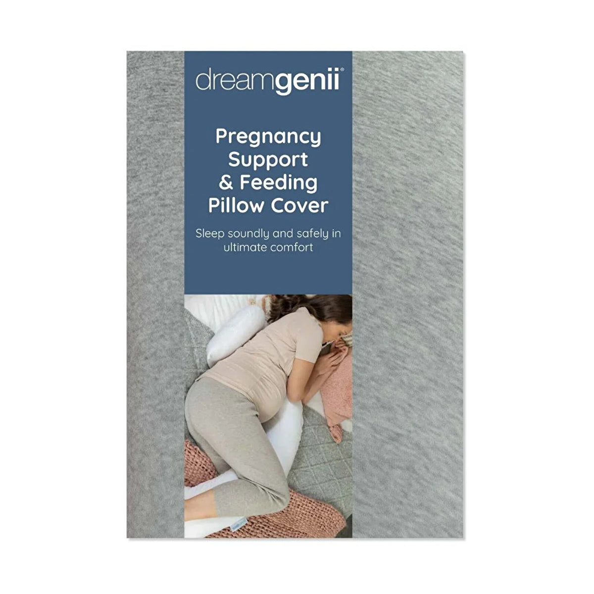 Dreamgenii Support and Feeding Pillow Spare Cover  - Grey Marl Cotton Jersey