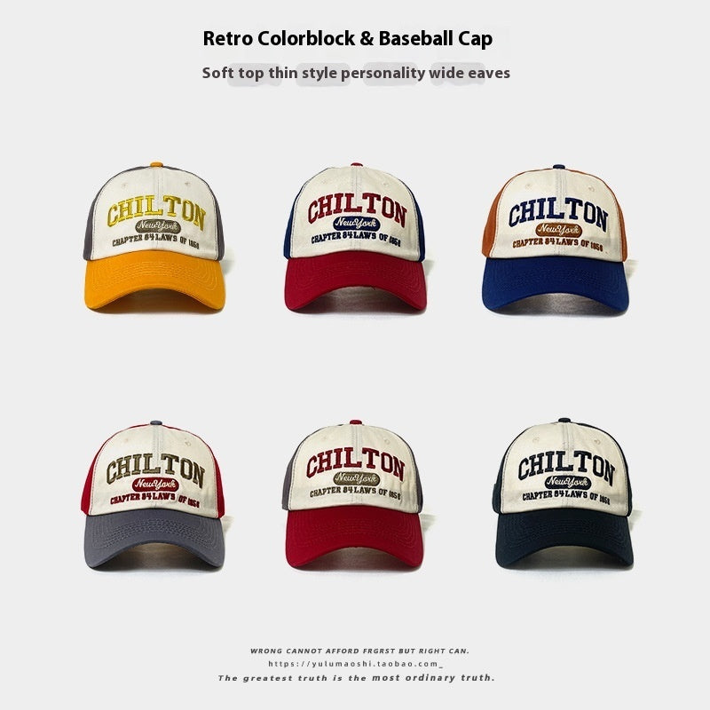 Retro Color Matching Baseball Cap Baby Boy And Girl Summer Sun Protection Hat