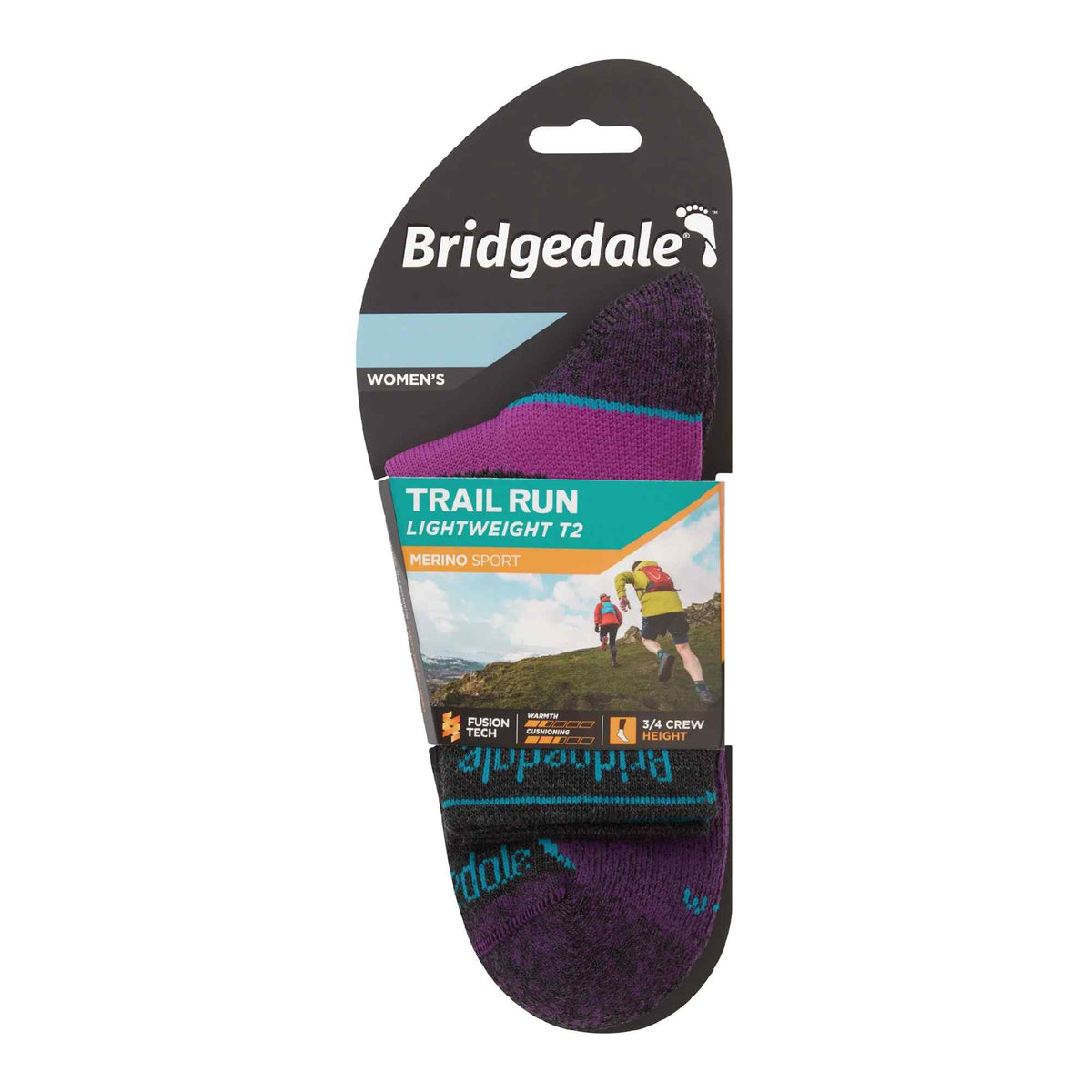 1 Pack Ladies Trail Lightweight T2 Merino Wool 3/4 Sport Socks