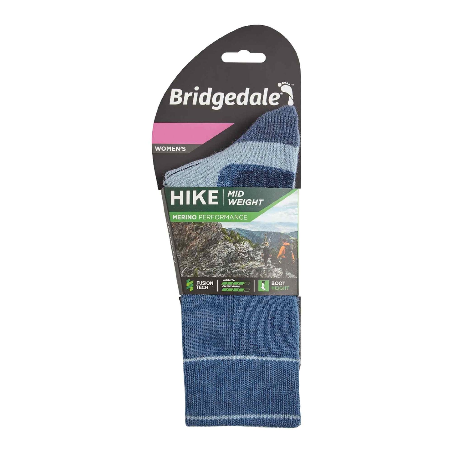 1 Pack Ladies Hiking Midweight Merino Wool Boot Socks