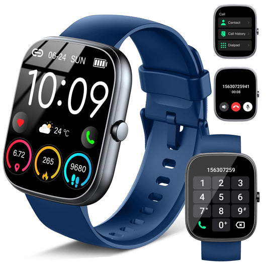 uaue Smart Watch (Answer/Make Call), Sports Modes Fitness Activity Tracker, Calories/Heart Rate/Sleep Monitor, Step Counter for Android iOS