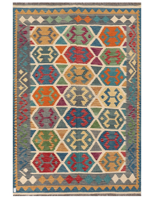 Maimana Afghanistan Kilim Rug - 296 x197 cm