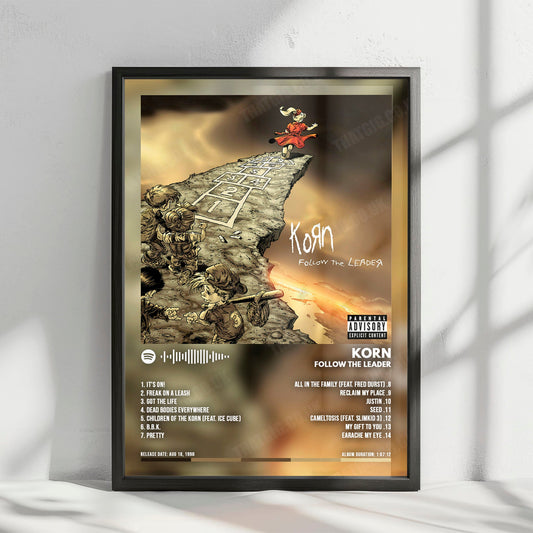 Korn "Follow the Leader  " Album Cover Poster - with Complete Tracklist