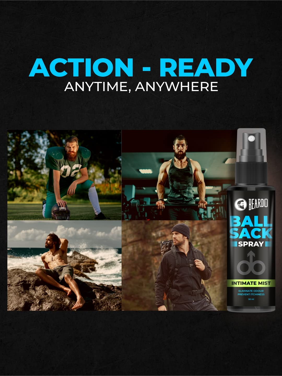 Beardo Men's Intimate Care Spray 50ml - Fresh, Clean, Odor-Free