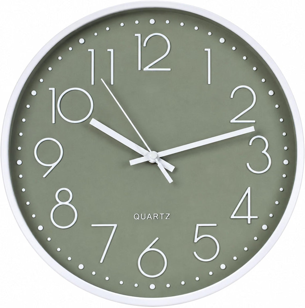 30cm Kitchen Wall Clock in Sage Green