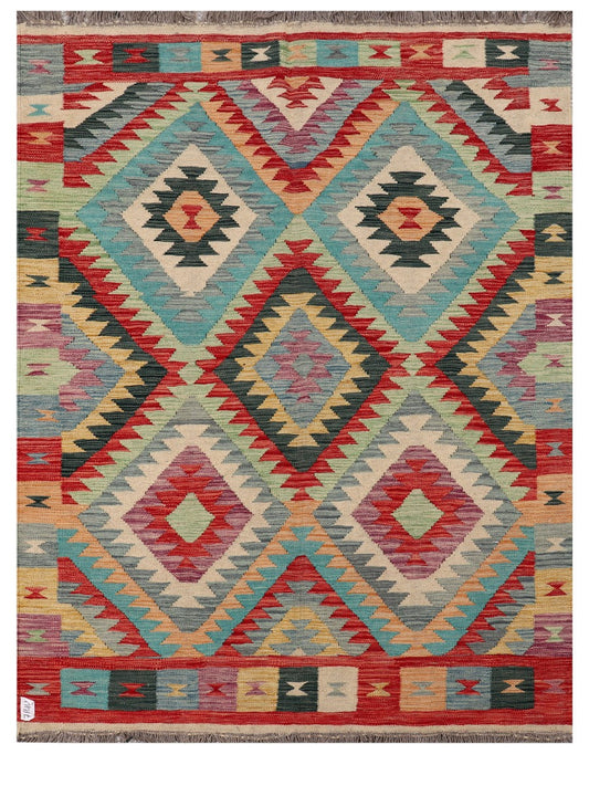 Maimana Afghanistan Kilim Rug - 201 x149 cm