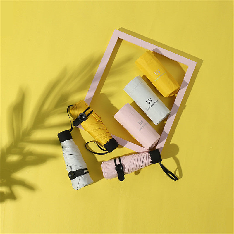 Mini five-fold super compact umbrella