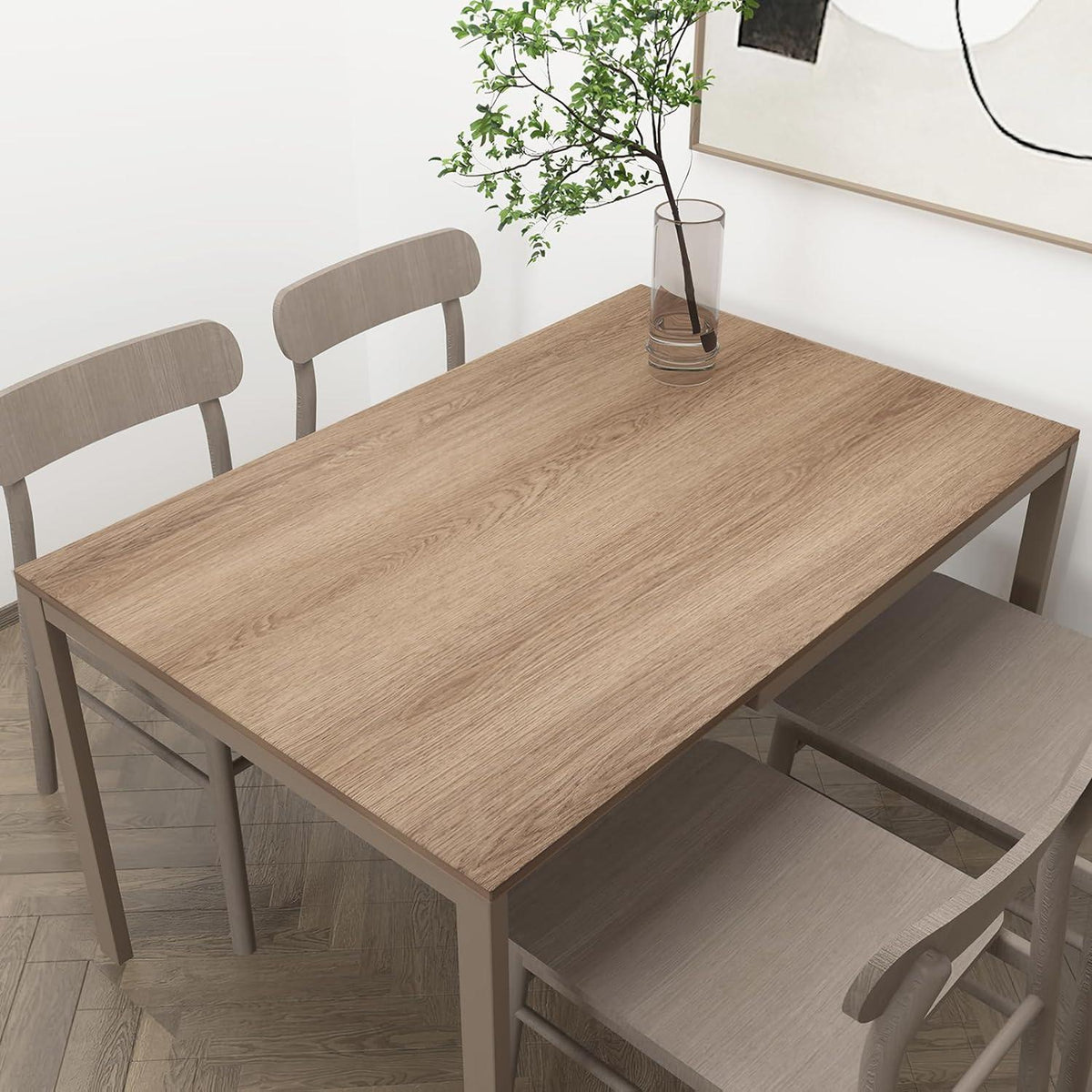 Wood Effect Wallpaper Self Adhesive Vinyl Matte Waterproof 31.5x157in TOTIO
