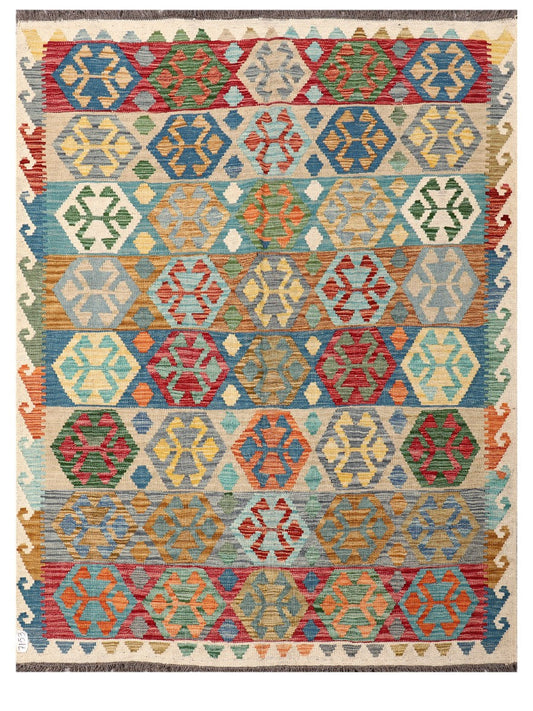 Maimana Afghanistan Kilim Rug - 201 x156 cm