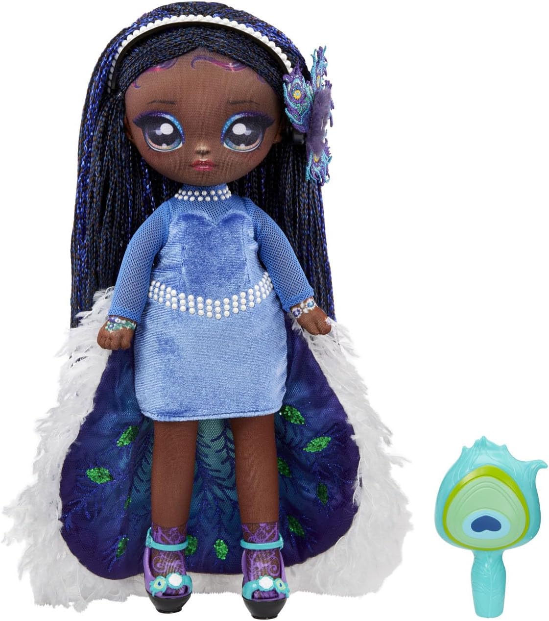Na Na Na Surprise Teens Series 3 QUEENIE FEATHER, used- very good, open, broken packaging
