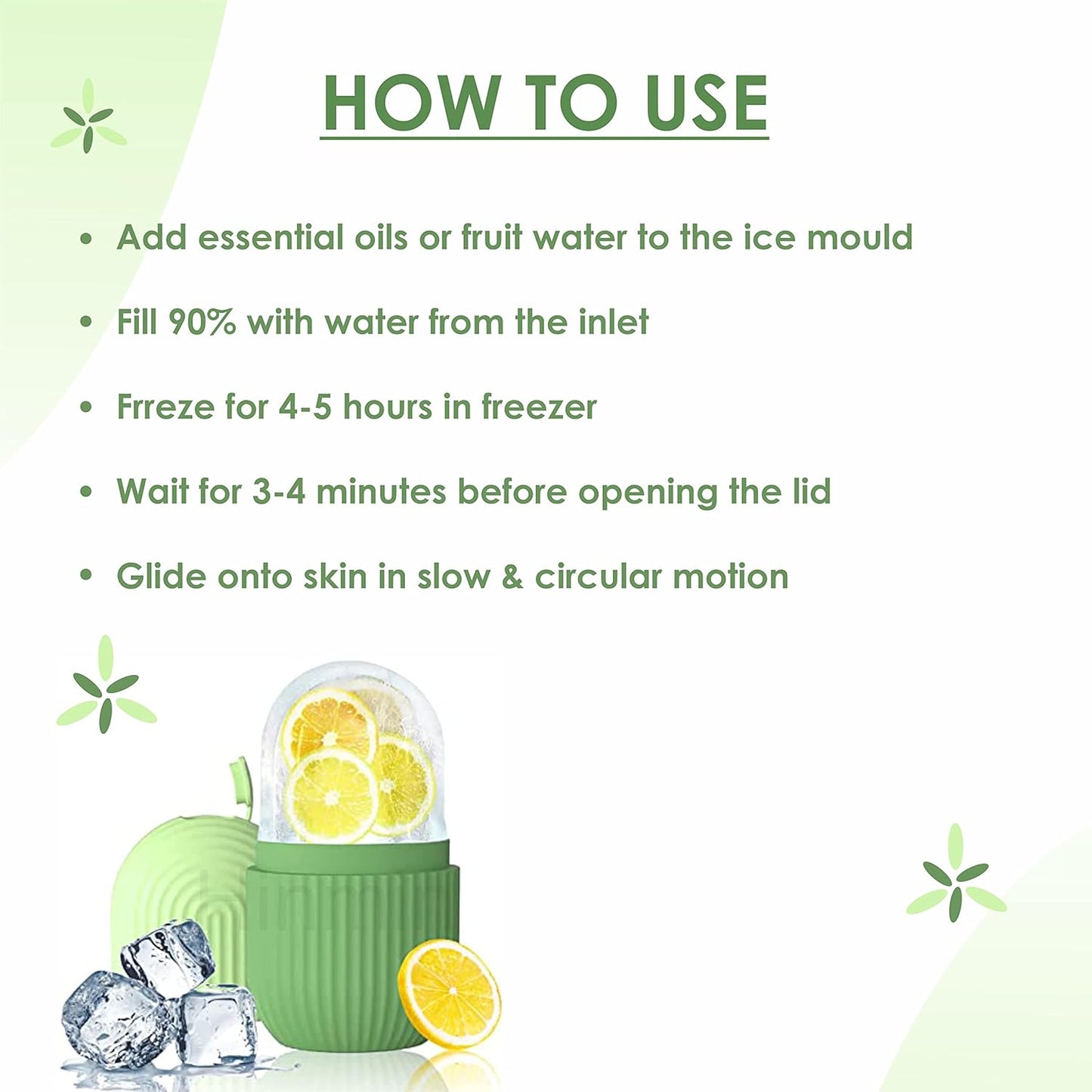 Cipzi Face Massager Set: Ice Roller & Jade Gua Sha for Skin & Body