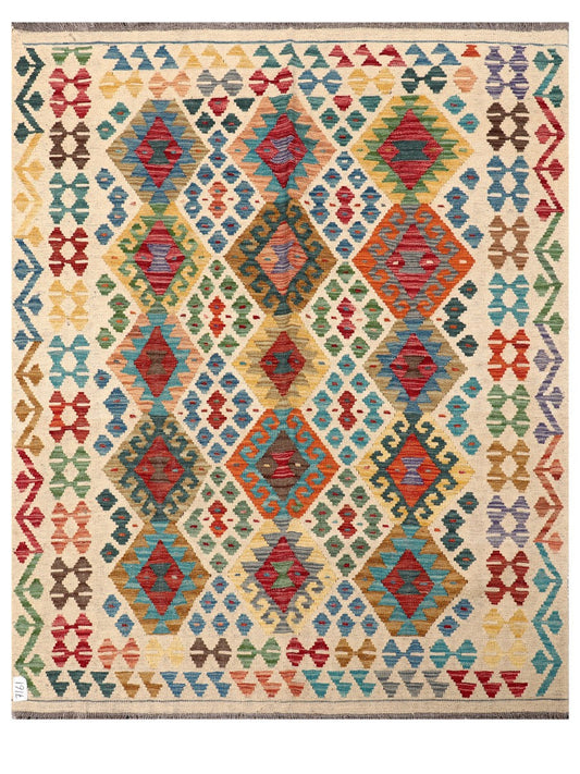 Maimana Afghanistan Kilim Rug - 195 x156 cm