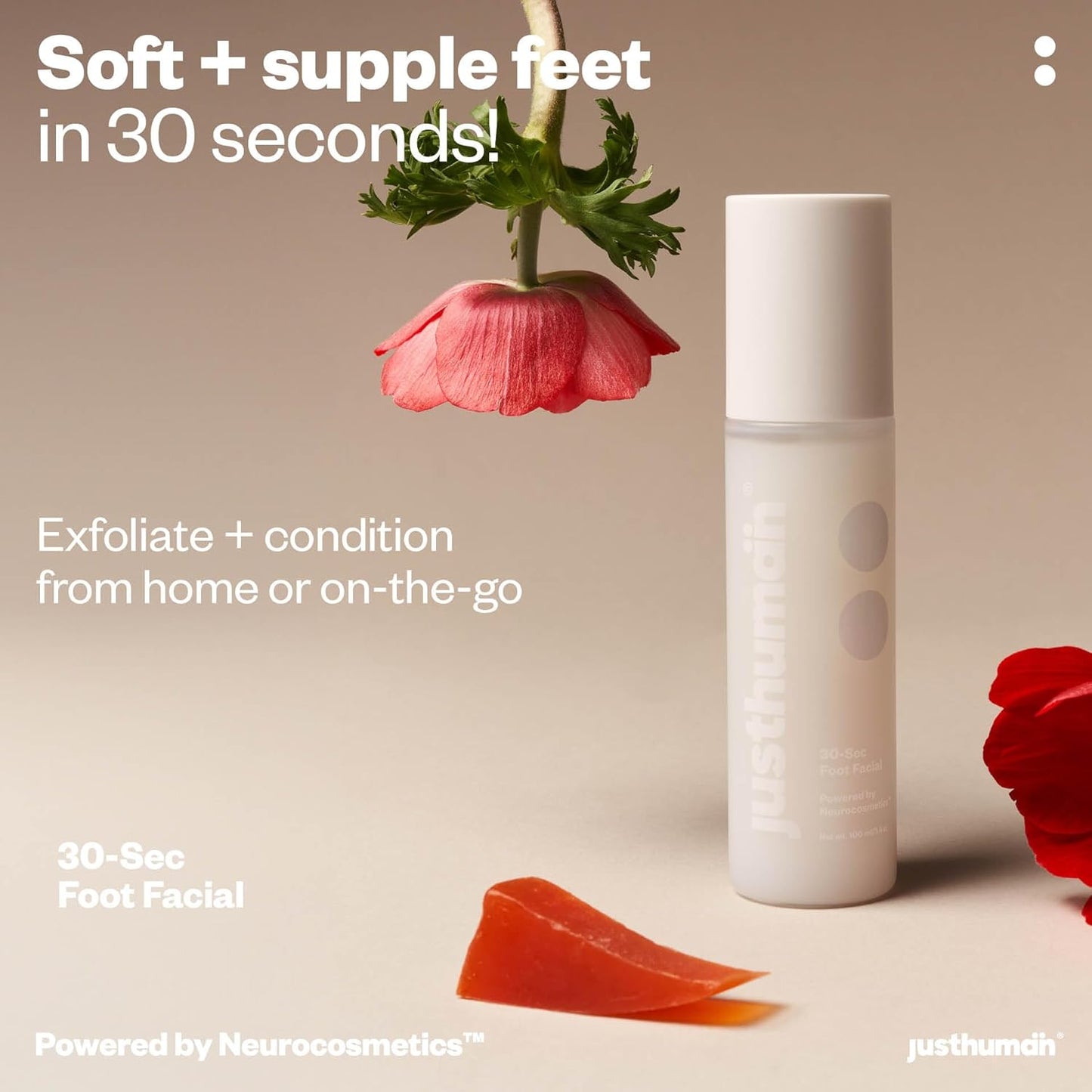 30 Sec Foot Facial | Instant Peeling Spray | Clean Ingredients - Justhuman