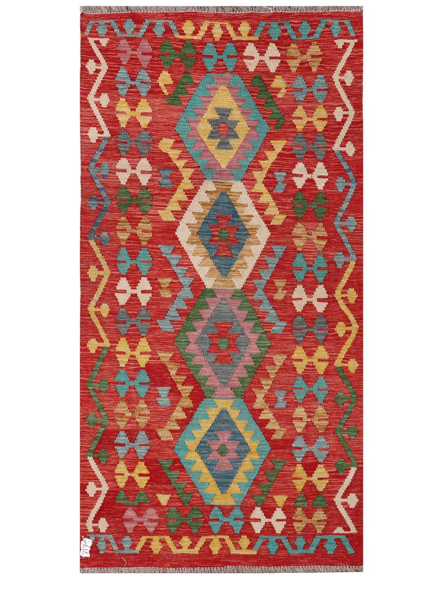 Maimana Afghanistan Kilim Rug - 199 x 101 cm