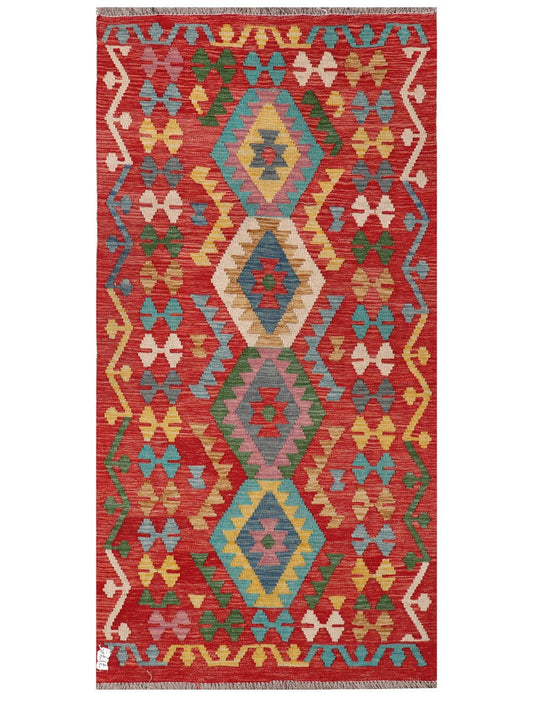 Maimana Afghanistan Kilim Rug - 199 x 101 cm