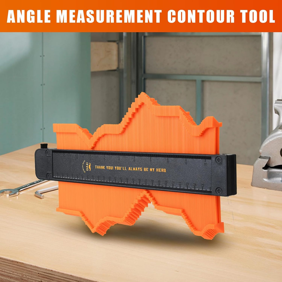Contour Gauge 10 Inch Adjustable Profile Ruler with Lock 25cm Tool Charfia