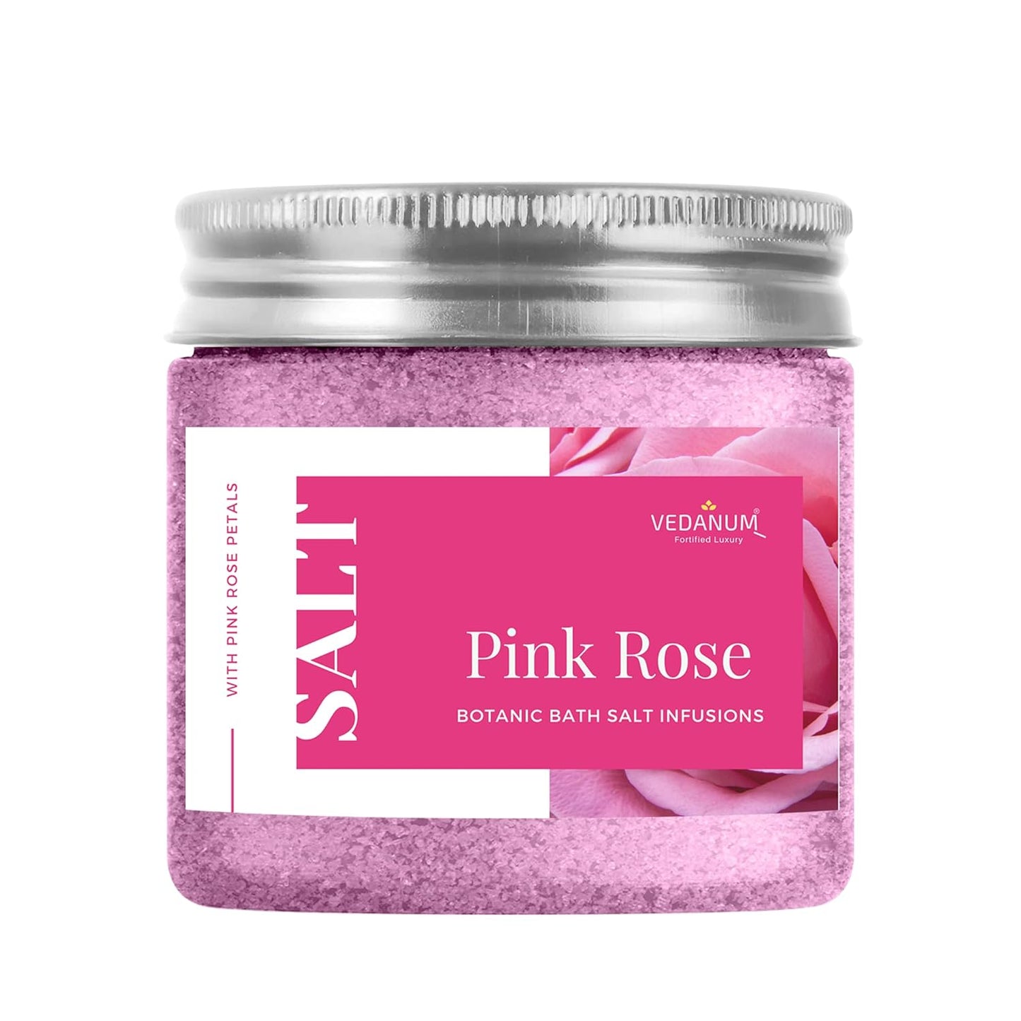 Vedanum Rose Geranium Bath Salt 200g for Relaxation & Skin Care