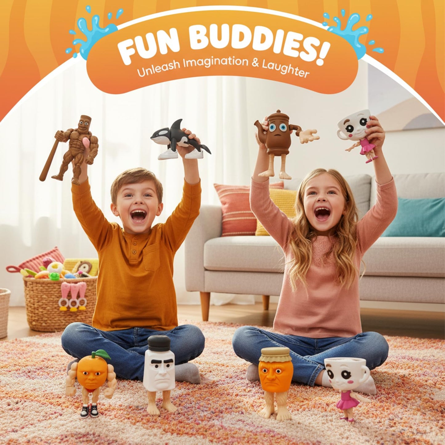 Italian Brainrot Toys, Large Poseable Italian Brainrot Toys, Brainrot Action Figures for Kids, Steal a Brainrot for Fun Desk Display, Collecting & Parent‑Child Playtime Gifts (2Pcs)