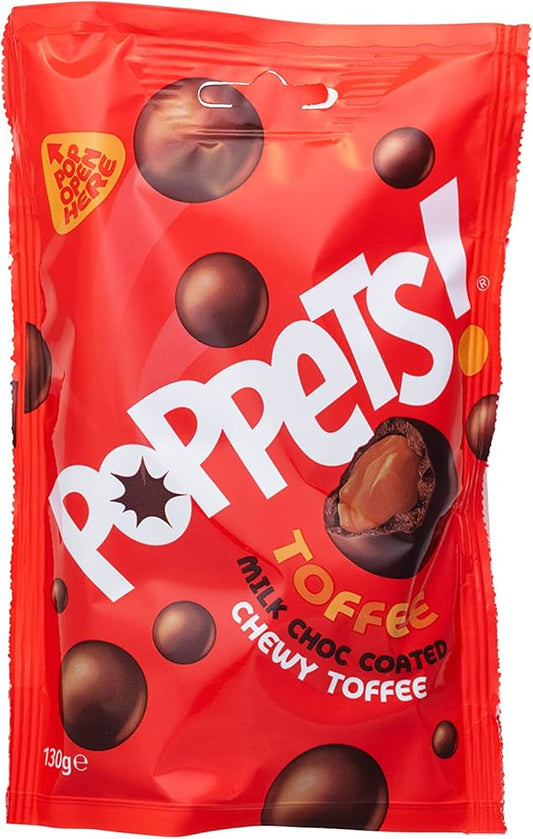 9 x Poppets Toffee Pouch 100GM