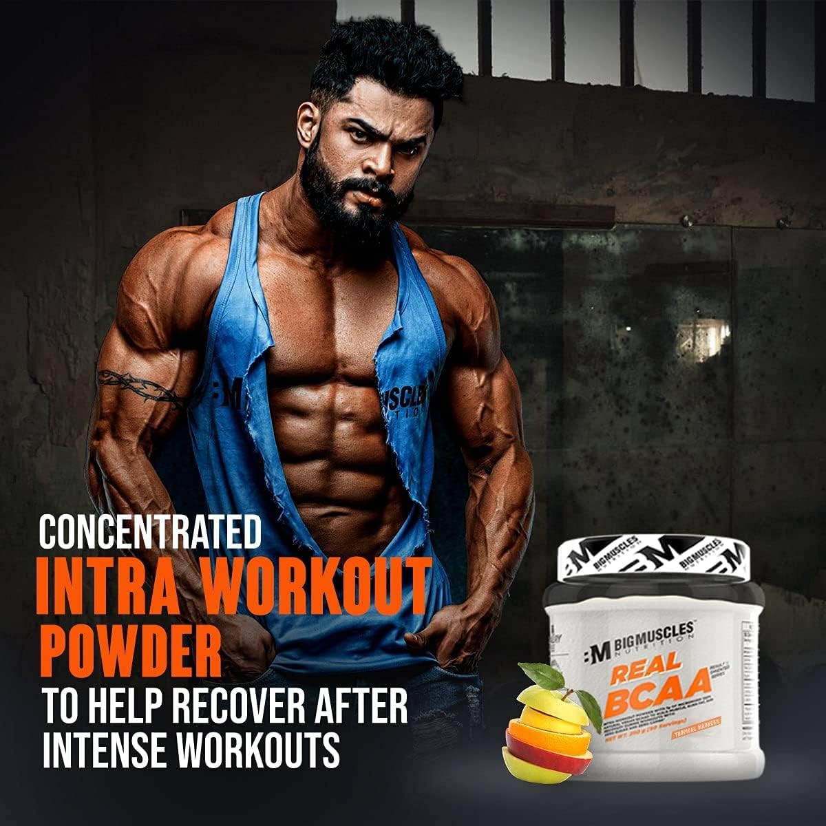 Bigmuscles BCAA Powder with Electrolytes 450g for Muscle Recovery