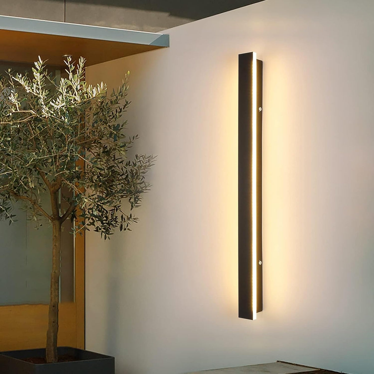 LED Outdoor Wall Light 80cm 3 Color 3000K 4500K 6000K Rainproof Mikeru