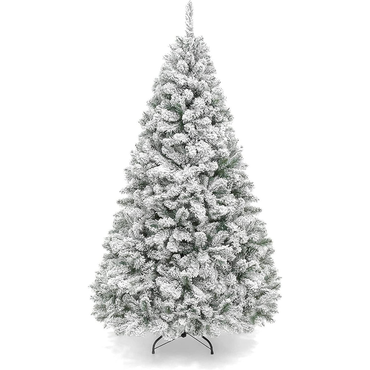 Artificial Christmas Tree 6FT Snow Flocked 850 Tips Metal Stand Asinse