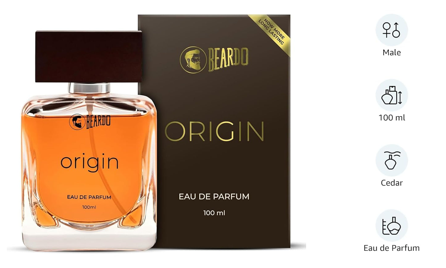 Beardo Origin Men's Perfume 100ml Aqua Musky Long-Lasting Fragrance