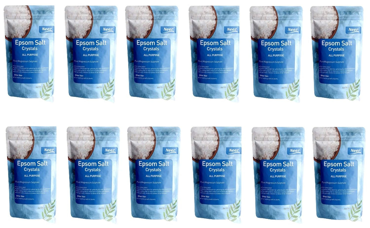 NEERCHEM Lavender Epsom Salt 454g Relaxation & Muscle Recovery Bath