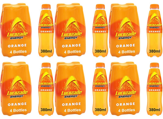 6 x Lucozade Energy Drink Orange 4 X 380Ml
