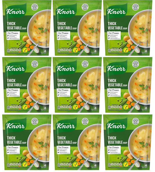 9 x Knorr Thick Vegetable Soup 63G