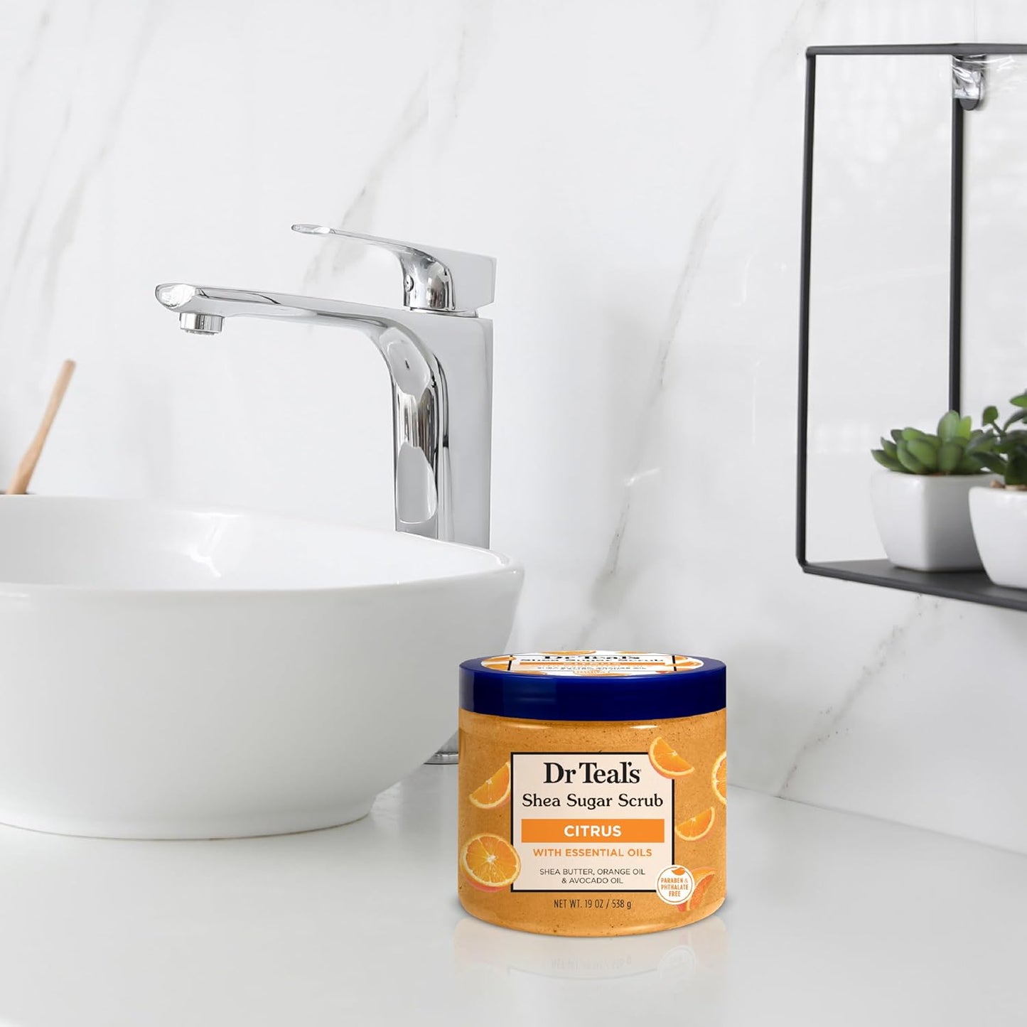 Dr Teal's Citrus Sugar Scrub with Essential Oils & Vitamin C 538g