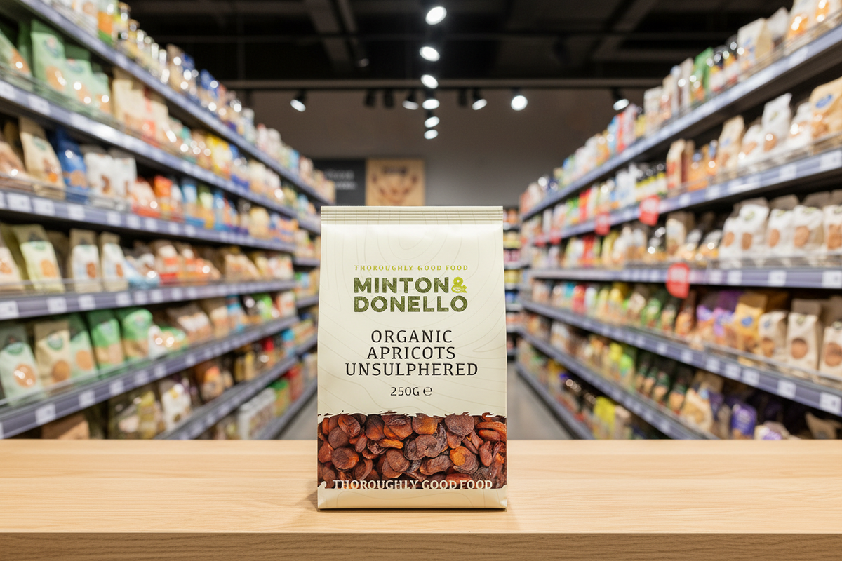 6 x Minton & Donello Apricots Unsulphured - 250g