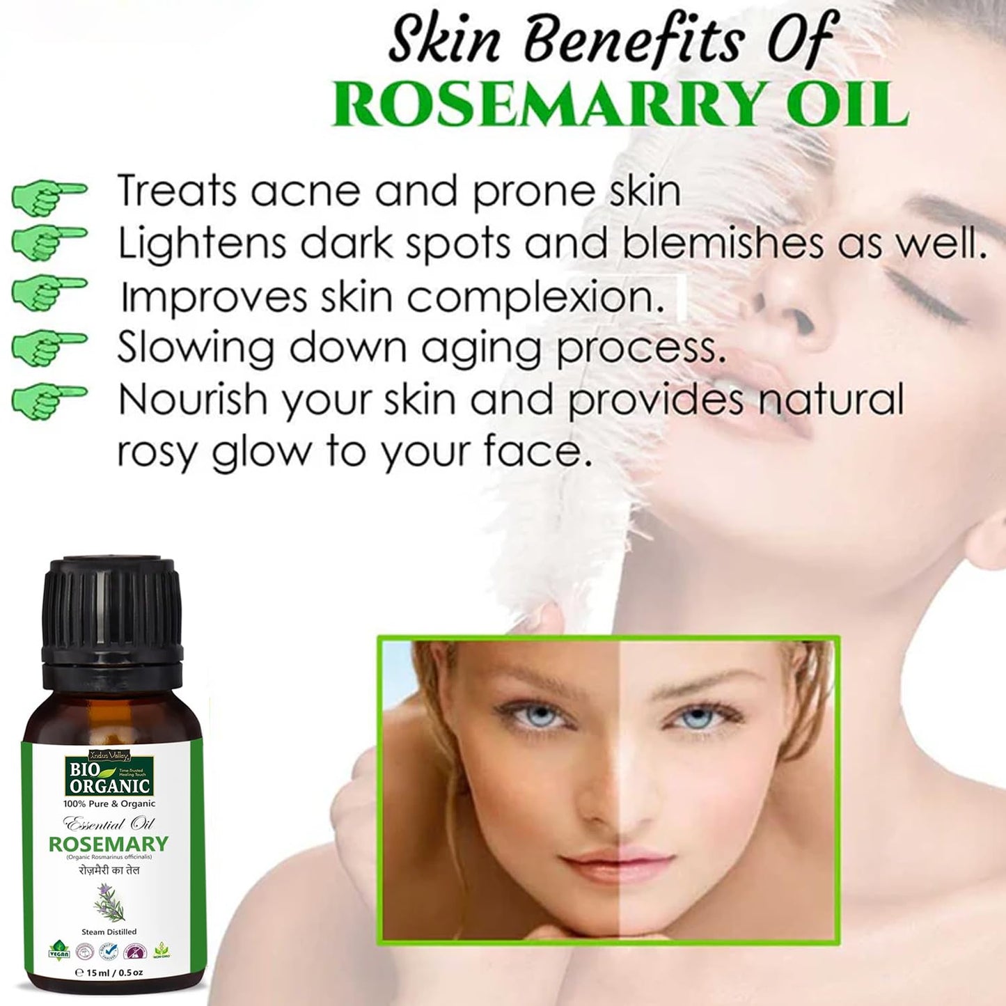 Indus Valley Epsom Bath Salt with Rosemary Oil 250g for Muscle Relief