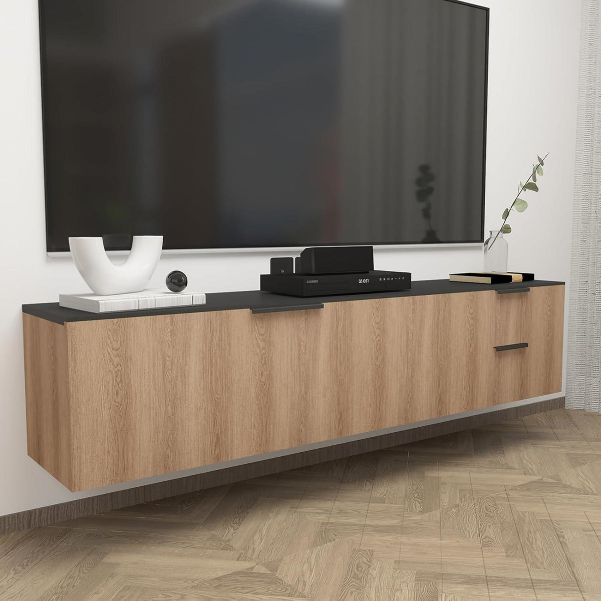 Wood Effect Wallpaper Self Adhesive Vinyl Matte Waterproof 31.5x157in TOTIO