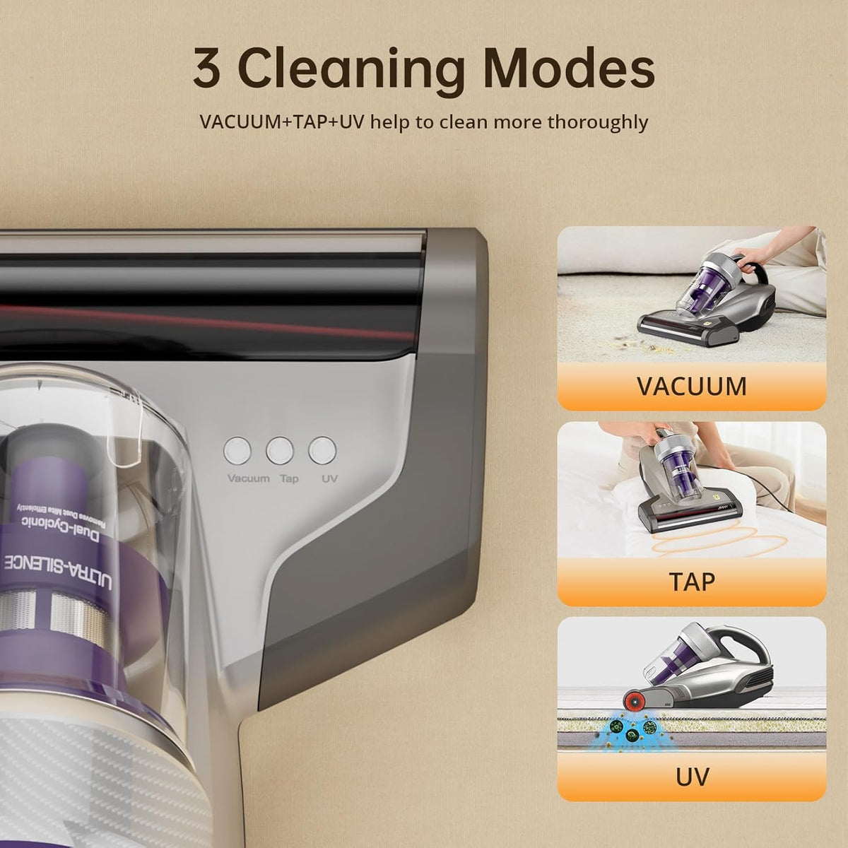 JIMMY JV35 Mattress Vacuum Cleaner 700W Anti Dust Mite UV Light Handheld 14KPa