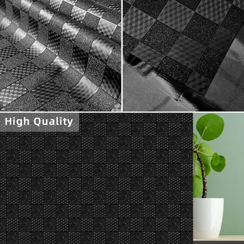 Window Privacy Film Non Adhesive Blackout Frosted Anti UV 90x300cm Qualsen