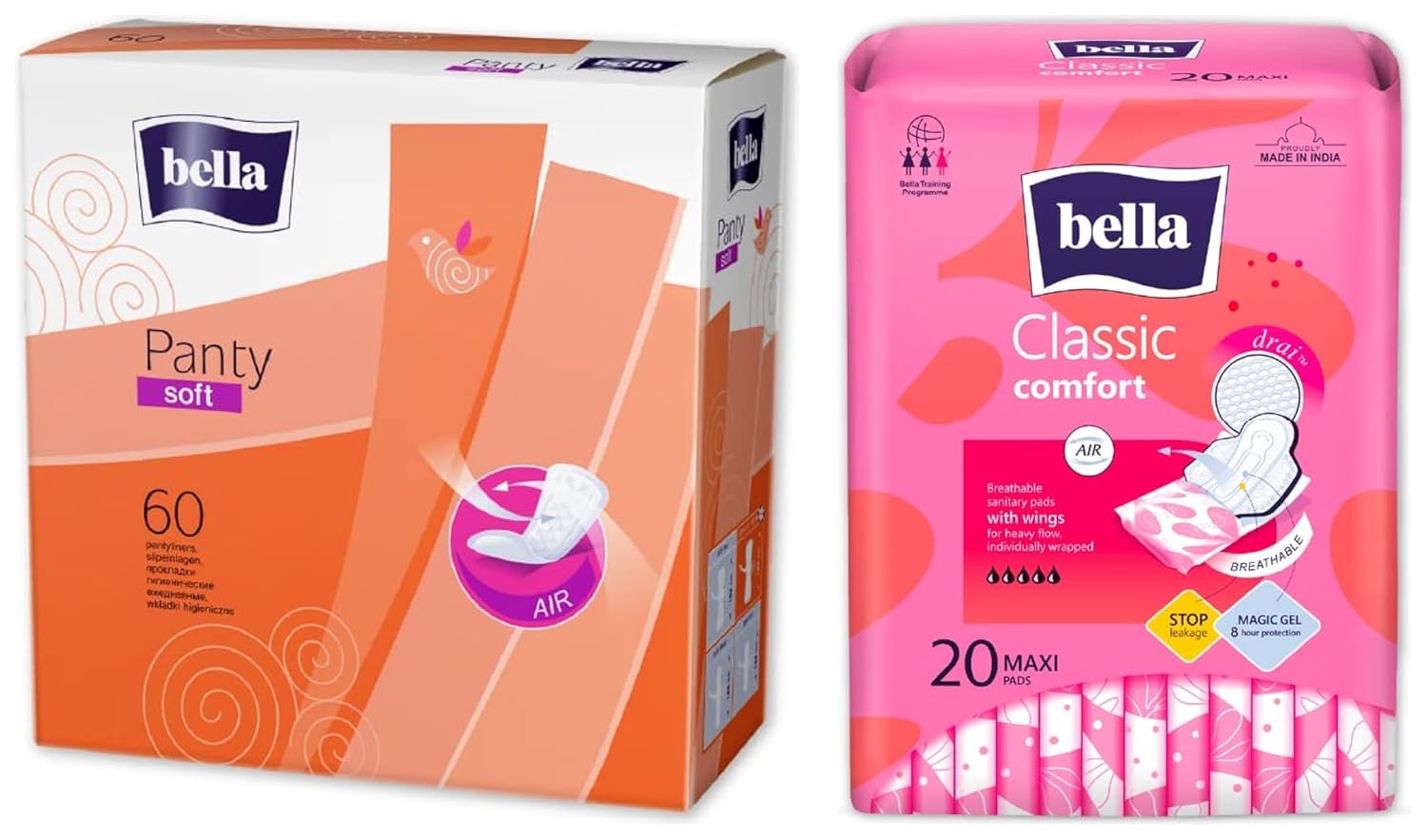 Bella Panty Soft Classic Liners, Pack of 60 Scent: unscented