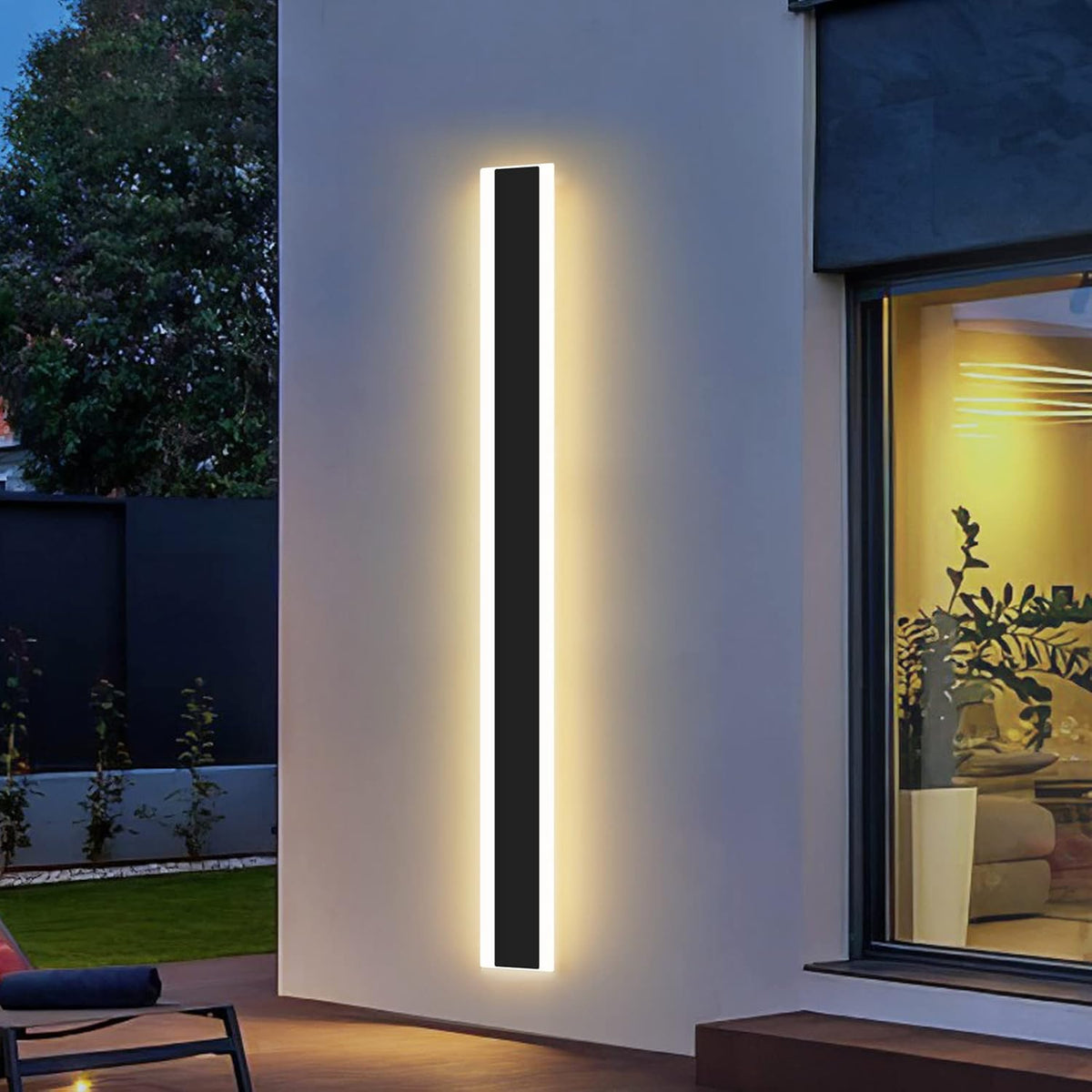 LED Outdoor Wall Light 80cm 31W Warm White 3000K Modern Acrylic Mikeru