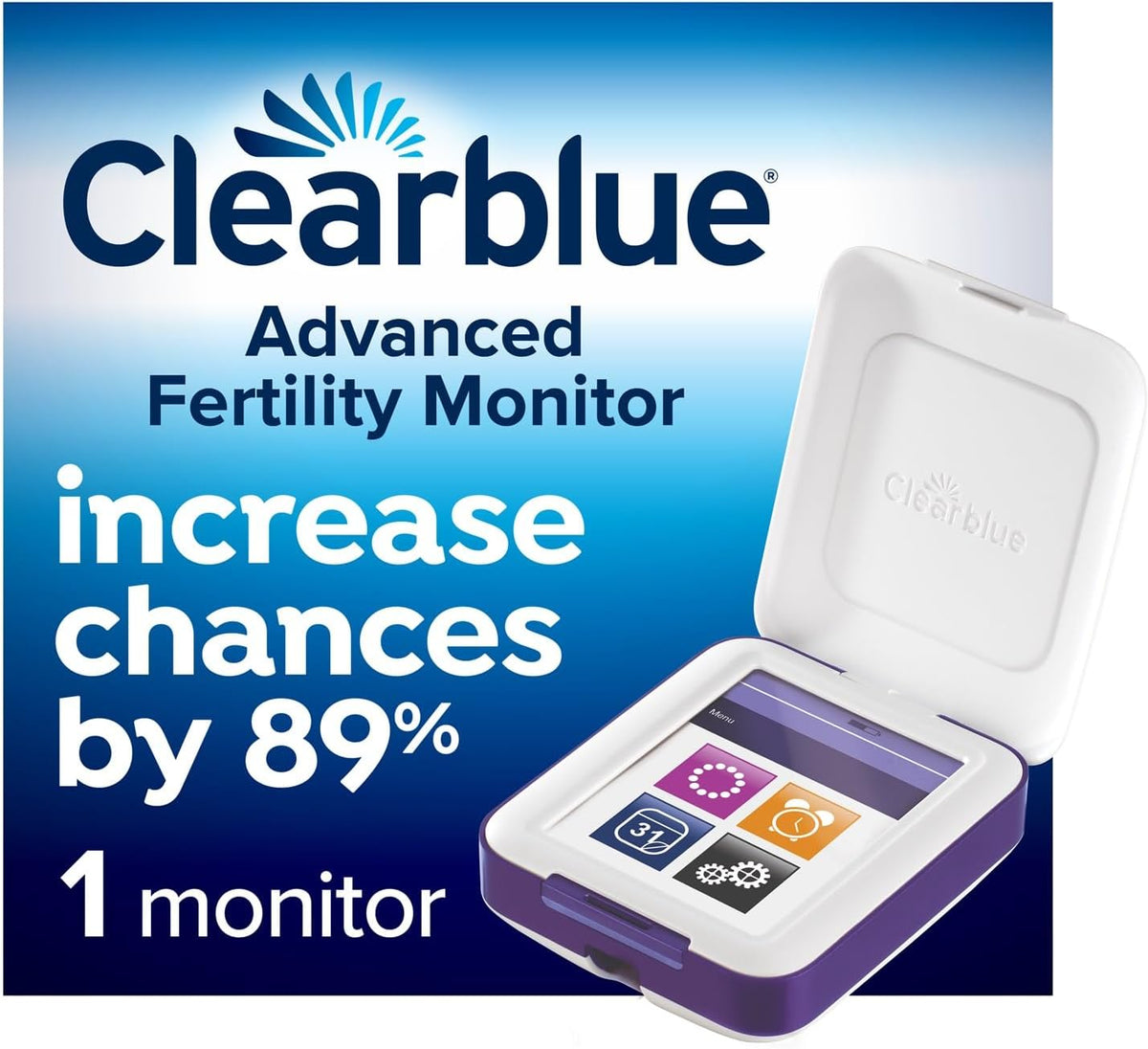 Clearblue Fertility Monitor Advanced, Test For Ovulation & Pregnancy, New but open/ scruffy box.