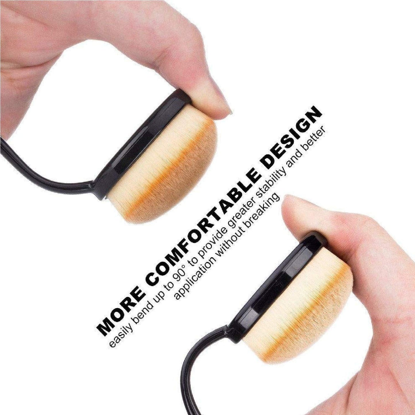 Foundation Sponges & Oval Brush Set for Liquid, Cream, Powder