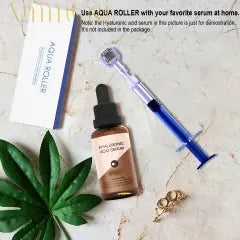 72-Needle 0.5mm Derma Aqua Roller with Serum Applicator | Microneedling Tool for Face & Body | Ammuri Skincare