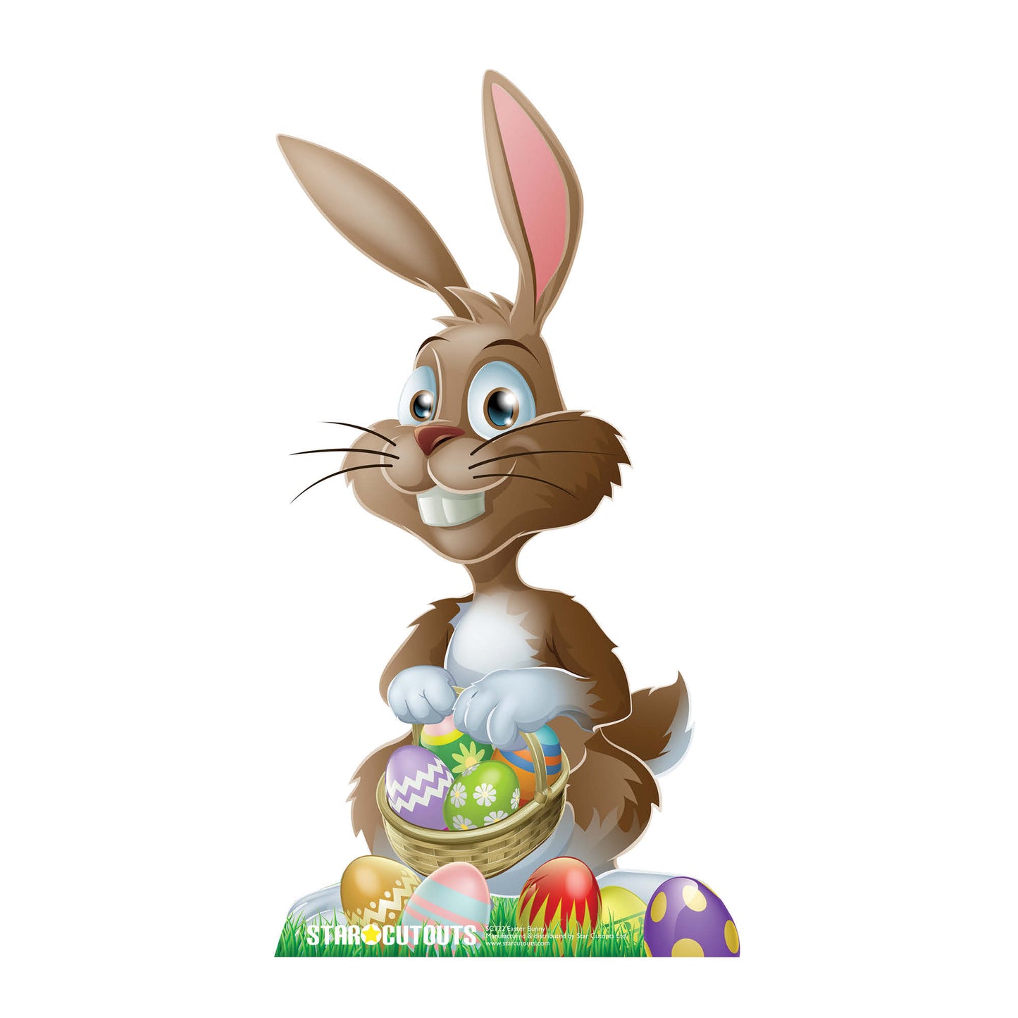 SC722 Easter Bunny Cardboard Cut Out Height 97cm